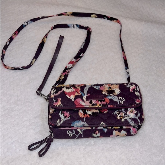 Vera Bradley Handbags - Vera Bradley Indiana Rose Floral Wallet Crossbody Bag